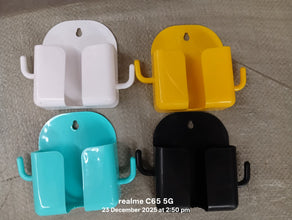 1 Pc Wallmount Mobile Stand With Hook for and stuffs purposes. (Mix Color / 1 Pc) - kongkits.com