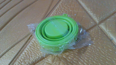 Silicone Foldable Travel Mug with Lid - Collapsible Camping Cup