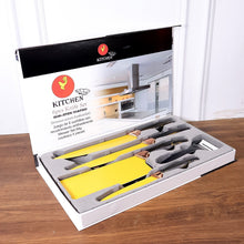6 Pcs Professional Kitchen Knife Set with Chef Knives, Cleaver, Peeler & Scissors - kongkits.com
