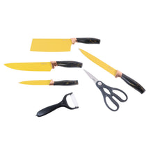 6 Pcs Professional Kitchen Knife Set with Chef Knives, Cleaver, Peeler & Scissors - kongkits.com
