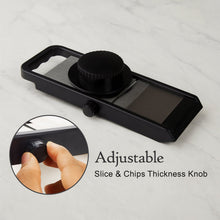 Premium Adjustable Vegetable & Fruit Slicer with Sharp Stainless Steel Blade