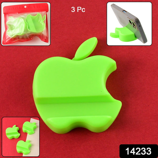 Apple - Shaped Plastic Mobile Phone Holder (3 Pc & mix color) - kongkits.com