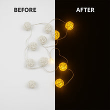Battery Operated Rattan Ball String Decorative Fairy Lights - kongkits.com