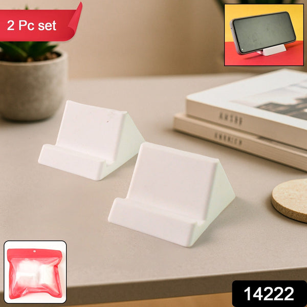 Compact Plastic Mobile Phone Holder Stand (2 Pc & Mix Color) - kongkits.com