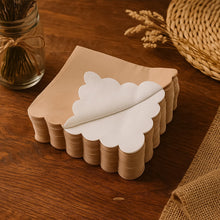 Disposable Scalloped Edge Tissue Napkins Set (120 Pc) - kongkits.com