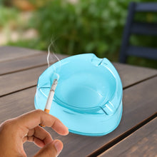 Heavy - Duty Transparent Plastic Ashtray with Triple Rest Slots (1 Pc) - kongkits.com