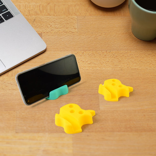 Multi - Functional Apple - Shaped Plastic Mobile Stand with Pen Holder (3 Pc / Mix Color) - kongkits.com