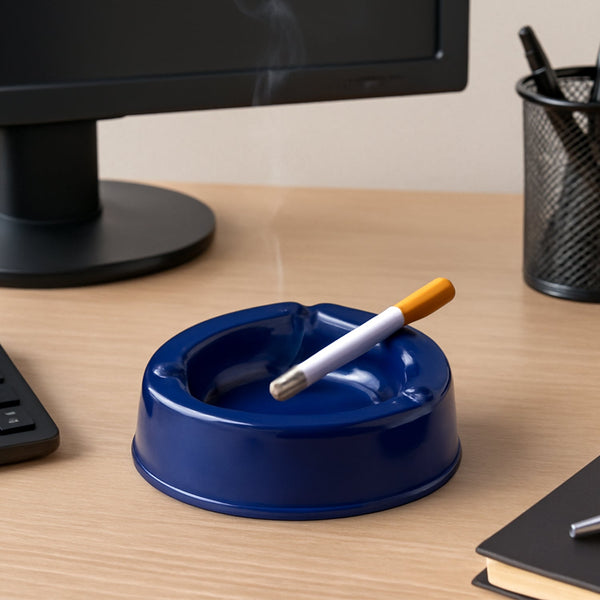 Oblivion Dark Blue Plastic Ashtray (1 pc) - kongkits.com