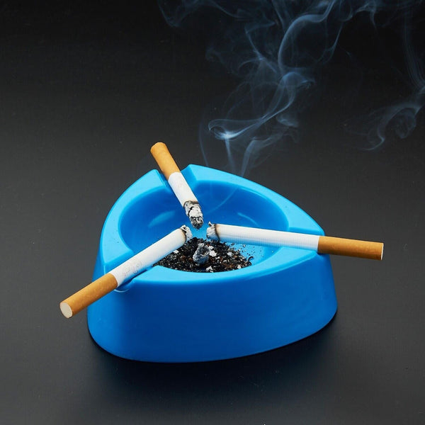 Oblivion Durable Plastic Ashtray with Wide Bowl and Triple Cigarette Holder Slots (1 Pc) - kongkits.com