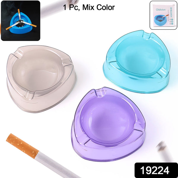 Oblivion Transparent Plastic Ashtray (Mix Color & 1 Pc) - kongkits.com