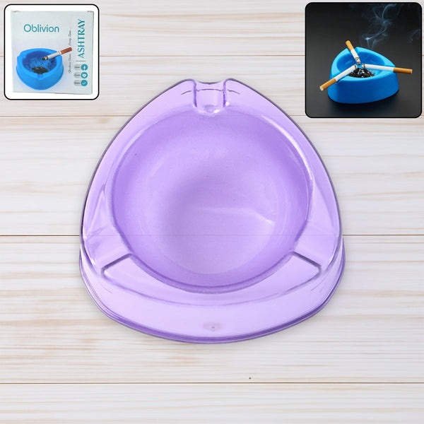 Oblivion Transparent Pueple Plastic Ashtray (1 Pc) - kongkits.com