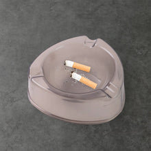 Oblivion Transparent White Ashtray with Cigarette Holder Grooves (1 Pc) - kongkits.com