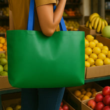 Plastic Eco - Friendly Large Shopping Tote Bag 62x44cm (Mixcolor & 1 Pc) - kongkits.com