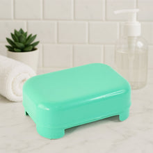 Premium Quality Rectangular Aqua Green Plastic Soap Case (1 Pc) - kongkits.com