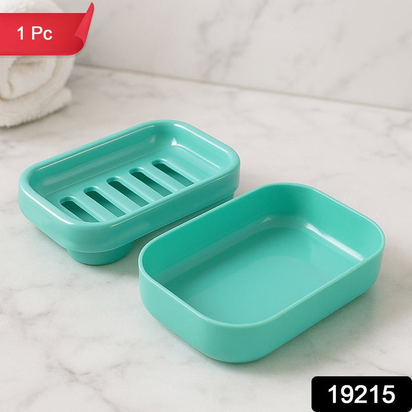 Premium Quality Rectangular Aqua Green Plastic Soap Case (1 Pc) - kongkits.com