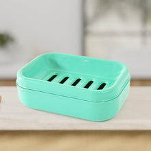 Premium Quality Rectangular Aqua Green Plastic Soap Case (1 Pc) - kongkits.com