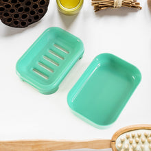 Premium Quality Rectangular Aqua Green Plastic Soap Case (1 Pc) - kongkits.com