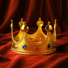 Royal Crown with Colored Gems (1 Pc / Mix Color) - kongkits.com