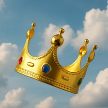 Royal Crown with Colored Gems (1 Pc / Mix Color) - kongkits.com