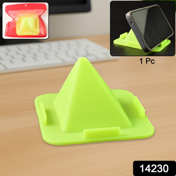 Universal Four - Sided Pyramid Mobile Holder Stand for Desk & Table (1 Pc) - kongkits.com